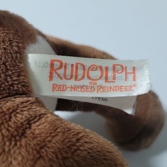 Rudolph The Red Nosed Reindeer Christmas Plush Red Scarf Stuffed Animal Toy - Picture 5 of 6